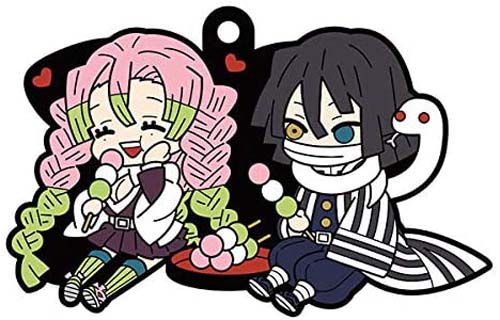 Demon Slayer Iguro Obanai and Kanroji Mitsuri Buddycolle Vol. 2 Rubber Mascot Key Chain picture