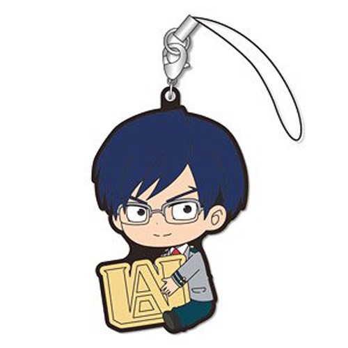 My Hero Academia Tenya Iida Holding Logo Gyugyutto Rubber Phone Strap