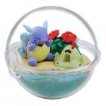 Pokemon 2'' Wartortle and Sandygast Four Seasons Terrarium Collection Trading Figure