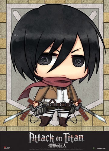 Attack on Titan Mikasa Chibi Wall Scroll picture