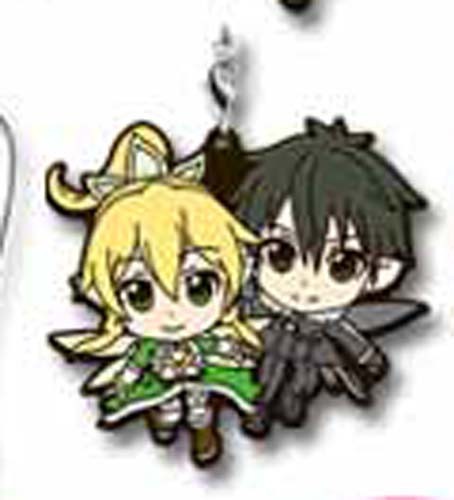 Sword Art Online Kirito, Leafa Rubber Phone Strap Ichiban Kuji 2 G Prize picture