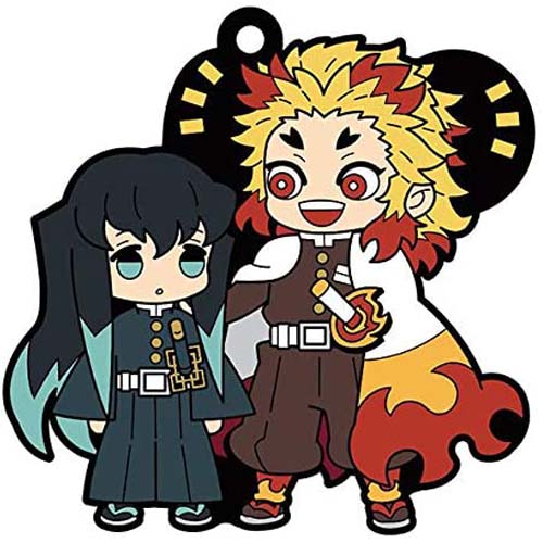 Demon Slayer Rengoku Kyojiro Tokito Muichiro Buddycolle Vol. 2 Rubber Mascot Key Chain picture