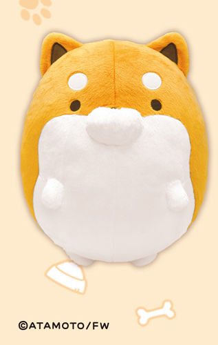 Tarushiba 14'' Orange and White Mochi Shiba Inu Dog Plush