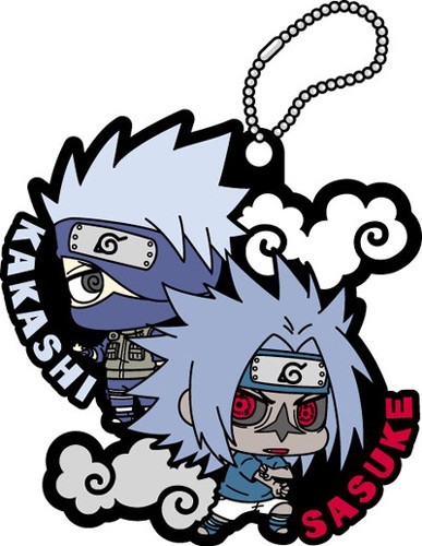 Naruto Sasuke Special Kakashi and Sasuke Rubber Key Chain