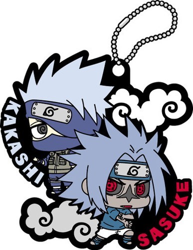 Naruto Sasuke Special Kakashi and Sasuke Rubber Key Chain picture