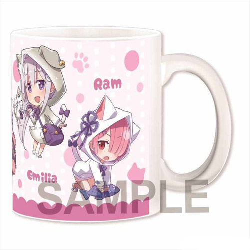 Re:Zero Rem, Emilia, Ram Cosplay Coffee Mug Cup