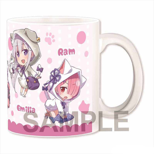 Re:Zero Rem, Emilia, Ram Cosplay Coffee Mug Cup picture