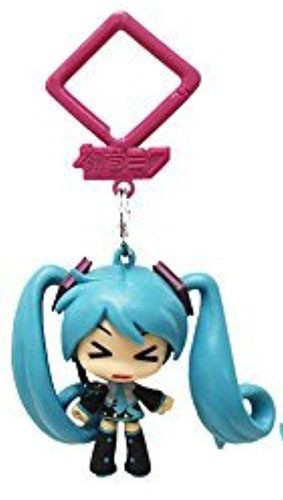 Vocaloid 2'' Hatsune Miku Squinting Hanger Figure Bag Clip Key Chain