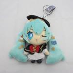 Vocaloid 4'' Hatsune Miku Winking Black Winter Image Plush Phone Strap