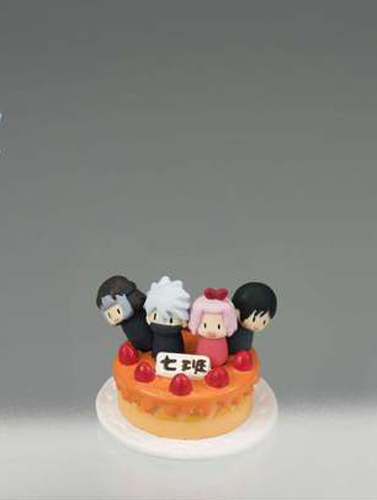 Naruto and Kakashi Orange Cake Petit Chara Land 1'' Cake Mini Figure Only picture