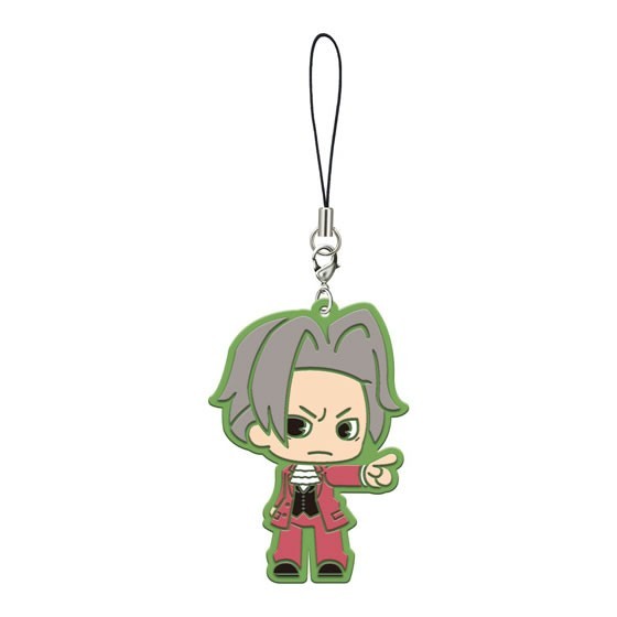 Phoenix Wright Ace Attorney Miles Edgeworth Mitsurugi Reiji Rubber Phone Strap picture