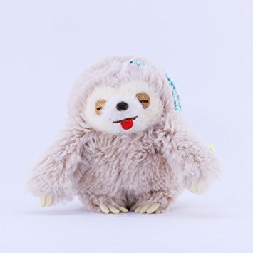 Namakemono no Mikke 4'' Tan Sloth Amuse Prize Plush Key Chain picture