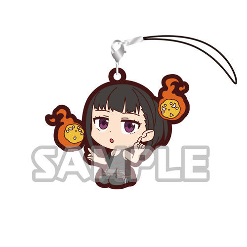 Fire Force Maki Oze, Mera Mera, Pusu Pusu Duos Rubber Phone Strap picture