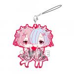 Re:Zero Rem and Ram Happy Pairs Kimono Rubber Phone Strap