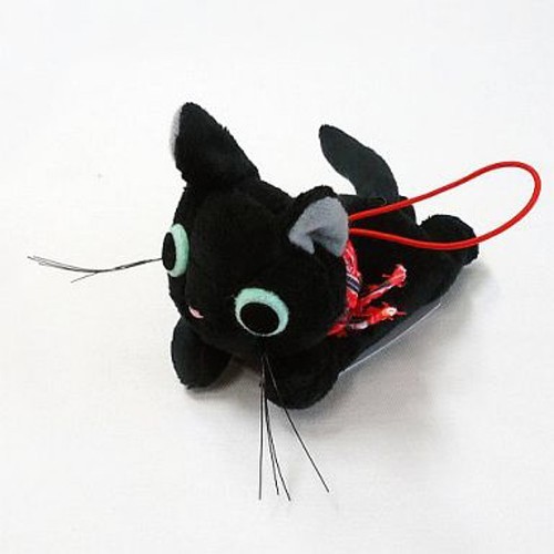 Kiki's Delivery Service 3'' Jiji Lying Down Prize Plush Key Chain picture