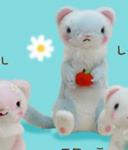Gokigen Ferret 4'' Blue and White Plush Key Chain