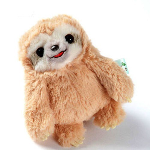 Namakemono no Mikke 4'' Brown Sloth Amuse Prize Plush Key Chain picture