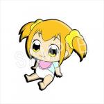 Pop Team Epic Popuko Baby Petanko Rubber Phone Strap