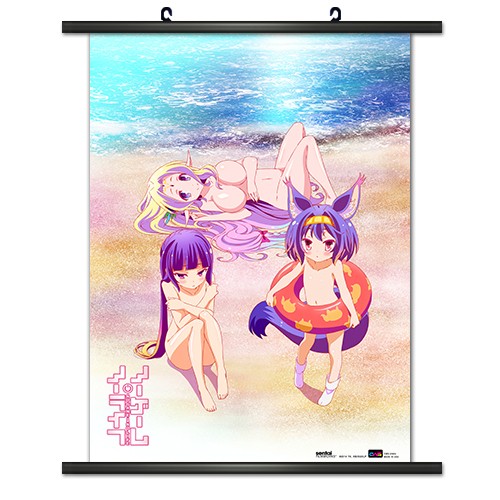 No Game No Life Izuna, Kurami, Fil on the Beach Wall Scroll Poster picture