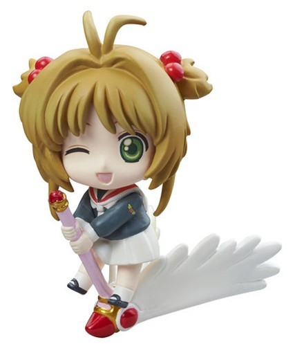 Card Captor Sakura School Uniform Winking Petit Chara Land Trading Figure picture