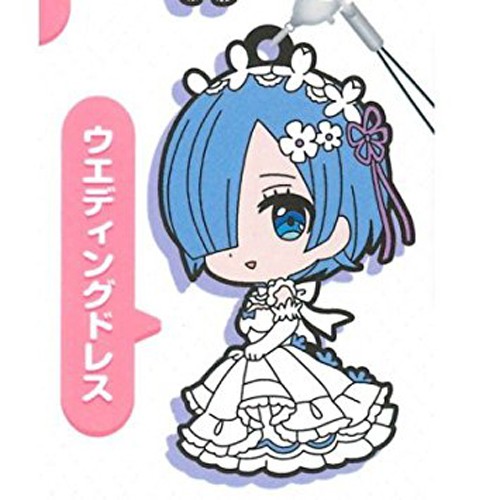 Re:Zero Rem Wedding Rubber Gashapon Phone Strap