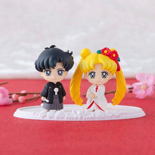 Sailor Moon 2'' Happy Wedding Japanese Wedding Ver. Petit Chara Figure picture