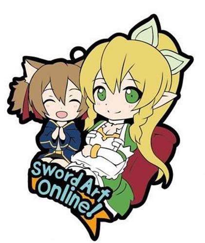 Sword Art Online Silica and Leafa GGO Rubber Phone Strap picture