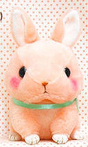 Cute Baby Animals 3'' Pink Bunny Amuse Plush Key Chain picture