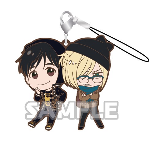 Yuri on Ice Yuri Katsuki and Yuri Plisetsky Pairs Rubber Phone Strap
