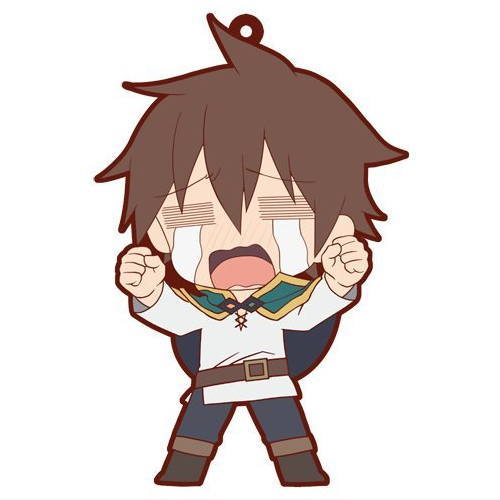 Konosuba Kazuma Satou Niitengomu Rubber Phone Strap