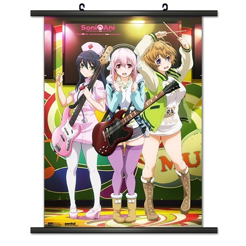Super Sonico Group Wall Scroll Poster