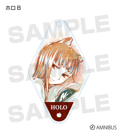 Spice and Wolf Holo Side Smile Diamond Shaped Amnibus Key Chain