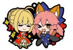 Fate Grand Order Saber Extra and Caster Tamamo no Mae Rubber Mascot Buddycolle Phone Strap