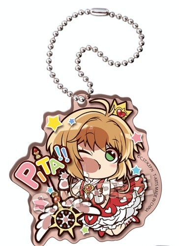 Card Captor Sakura Sakura w/ Queen of Hearts Dress Pita! Acrylic Key Chain picture