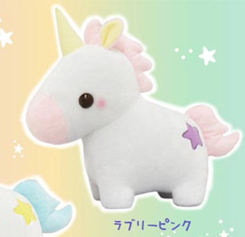 Yura Yura Unicorn 12'' Pink and White Amuse Plush