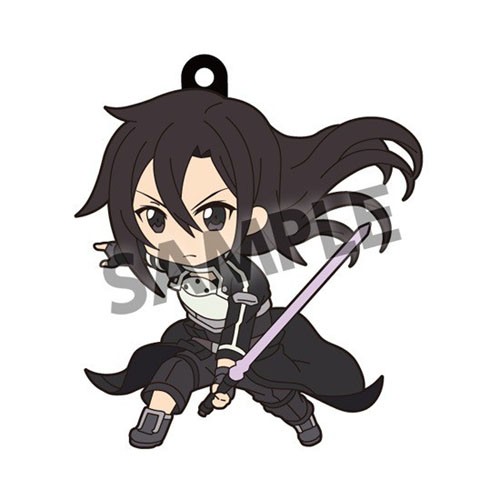 Sword Art Online Kirito GGO Action Pikuriru Rubber Phone Strap