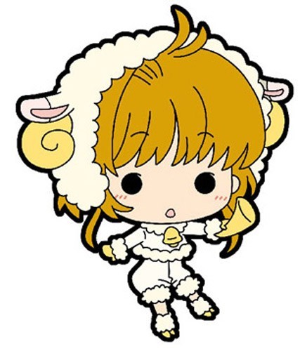 Card Captor Sakura Sakura w/ Sheep Costume Mini Rubber Strap picture