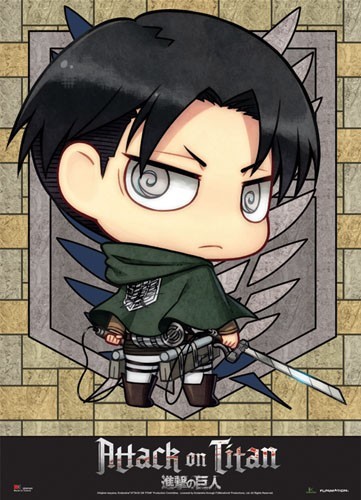 Attack on Titan Levi Chibi Wall Scroll picture