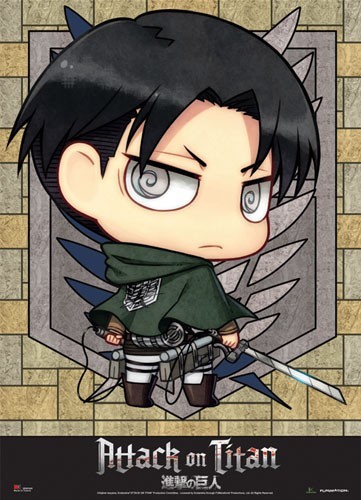 Attack on Titan Levi Chibi Wall Scroll