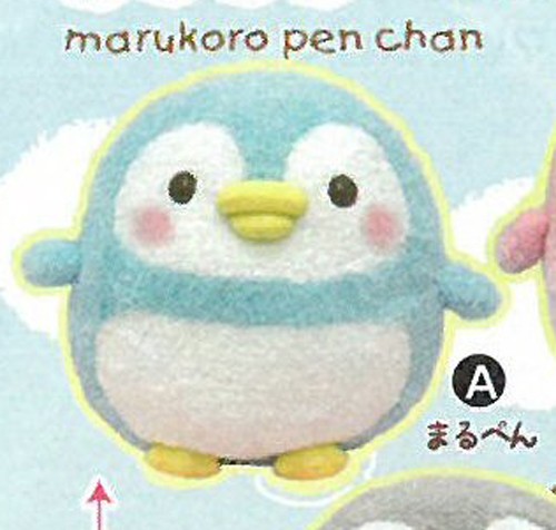 Marukoro Pen-chan 12'' Blue Fuzzy Penguin Amuse Prize Plush picture