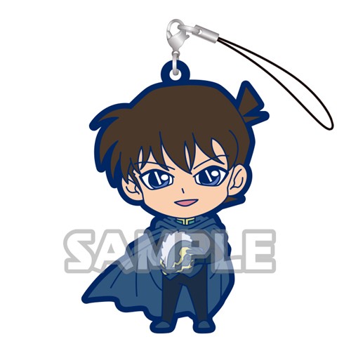 Detective Conan Kudou Shinichi in Cape Gashapon Rubber Phone Strap