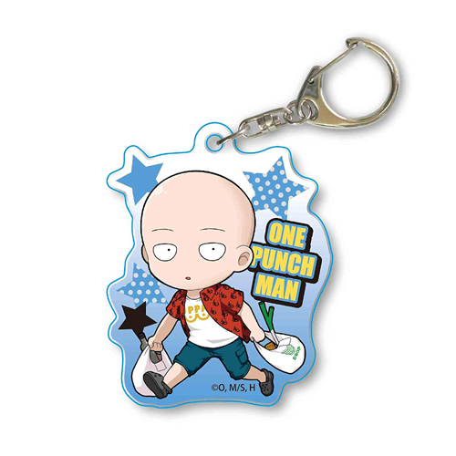 One Punch Man Saitama Shopping Acrylic Key Chain