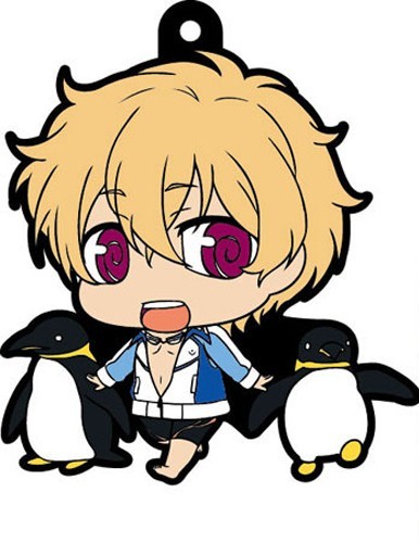 Free! - Iwatobi Swim Club Nagisa with Penguins Rubber Phone Strap picture