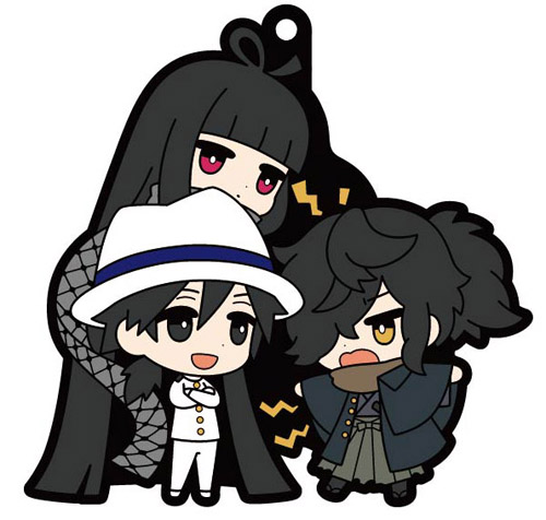 Fate Grand Order Okada Izou, Oryou, Sakamoto Ryouma Rubber Mascot Buddycolle Phone Strap picture