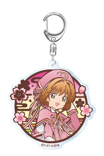 Card Captor Sakura Sakura Pink Outfit Acrylic Key Chain picture