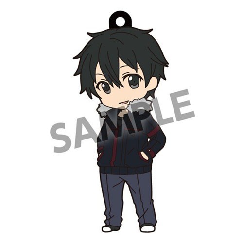 Sword Art Online Kirito Street Clothes Pikuriru Rubber Phone Strap