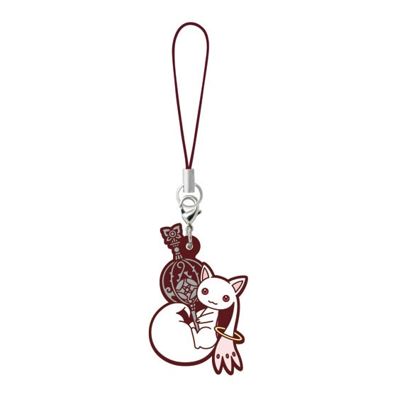 Puella Magi Madoka Magica Kyubey and Grief Seed Soul Gem Rubber Phone Strap picture