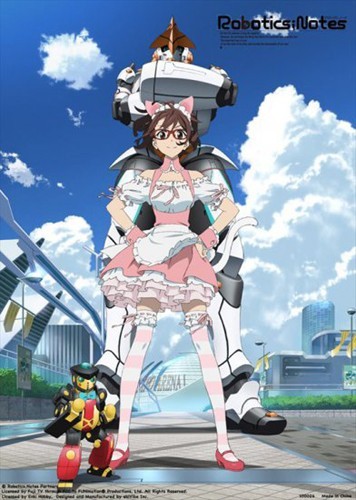 Robotics Notes Maid and Robot EbiVibe Wall Scroll (27.8 x 19.7 inches)