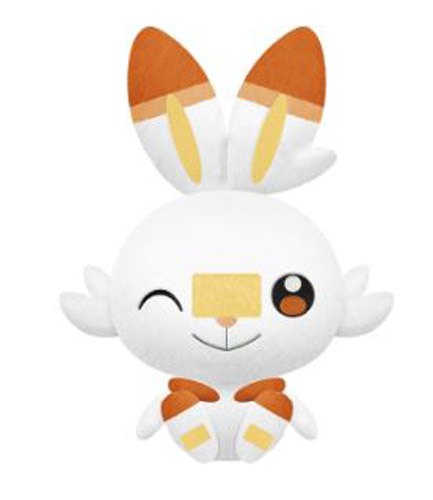 Pokemon Sword and Shield 10'' Scorbunny Banpresto Prize Plush picture