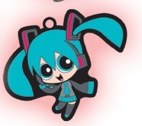 Vocaloid X Powerpuff Girls Miku Key Chain picture